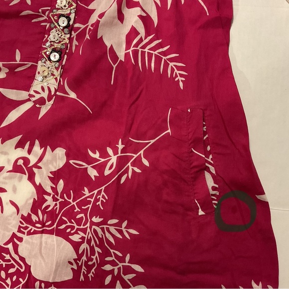 Soft Surroundings Pink Tunic Cover Up Floral Print - Picture 10 of 11